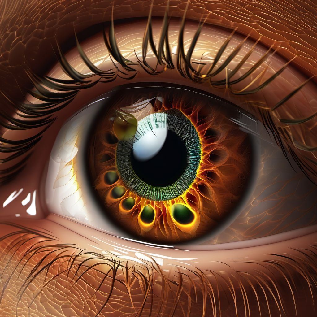 Photokeratitis digital illustration