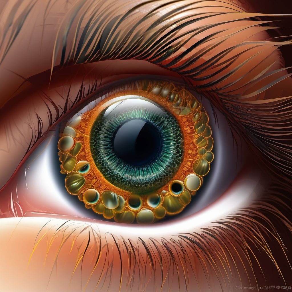 Punctate keratitis digital illustration