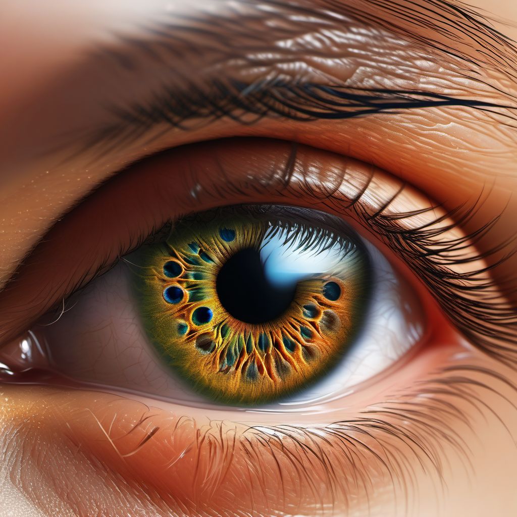 Neurotrophic keratoconjunctivitis digital illustration