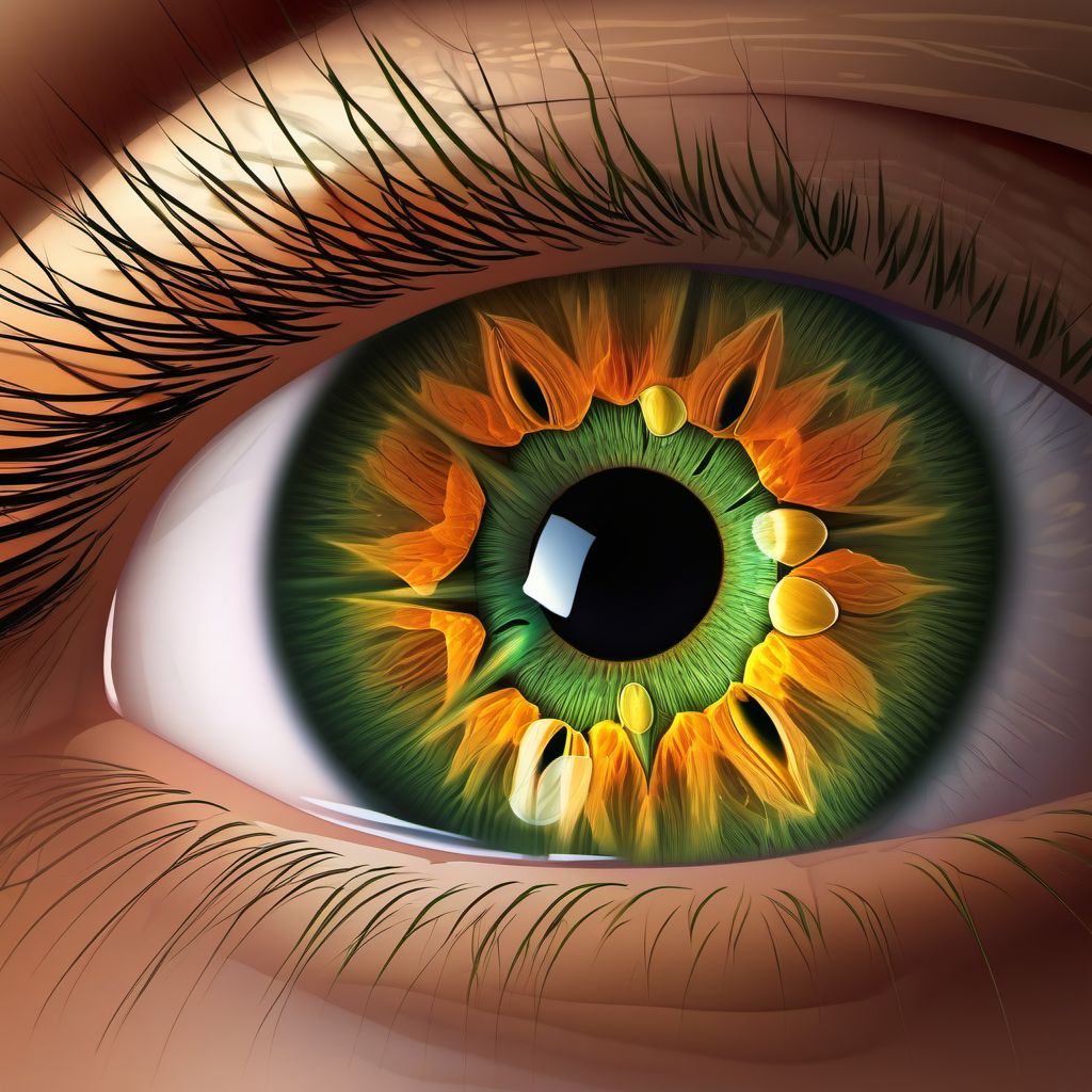 Interstitial and deep keratitis digital illustration