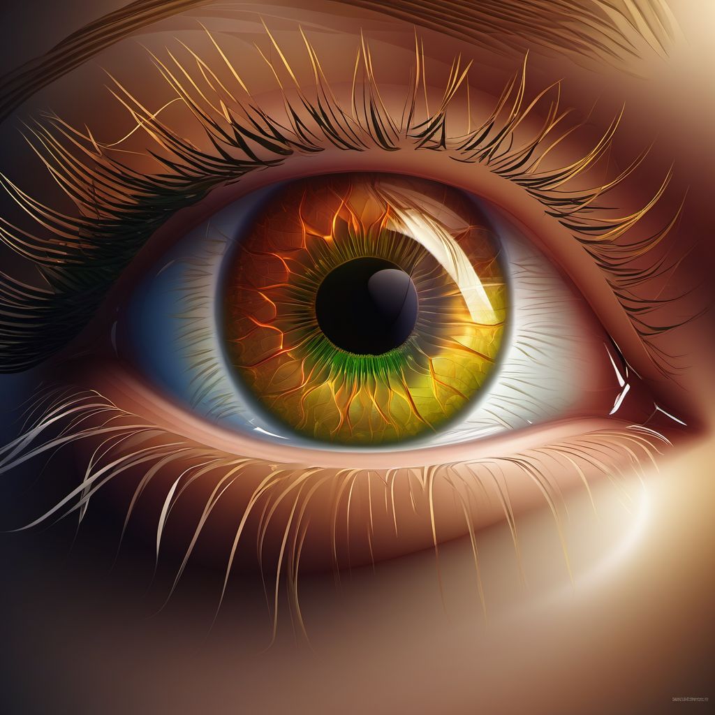 Corneal abscess digital illustration