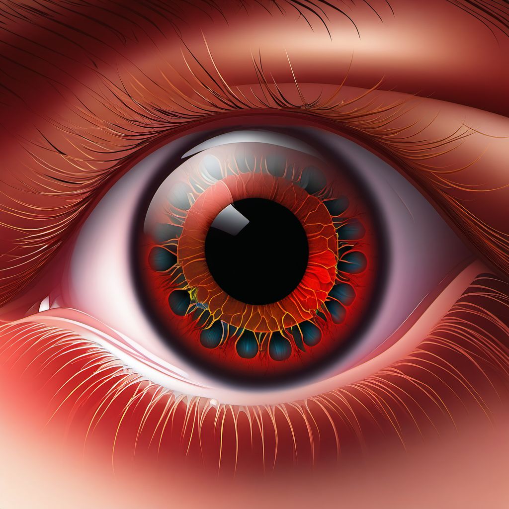 Corneal neovascularization digital illustration