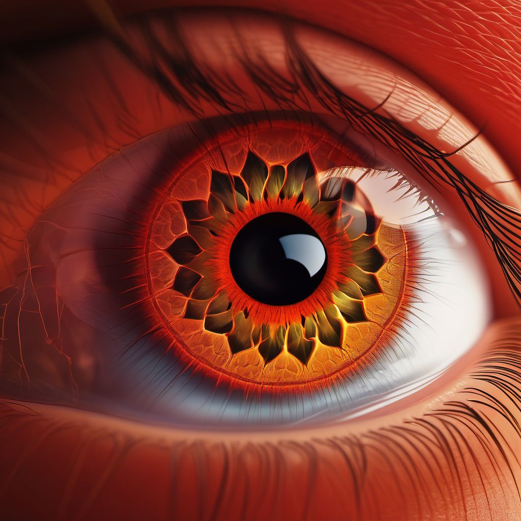 Unspecified corneal neovascularization digital illustration