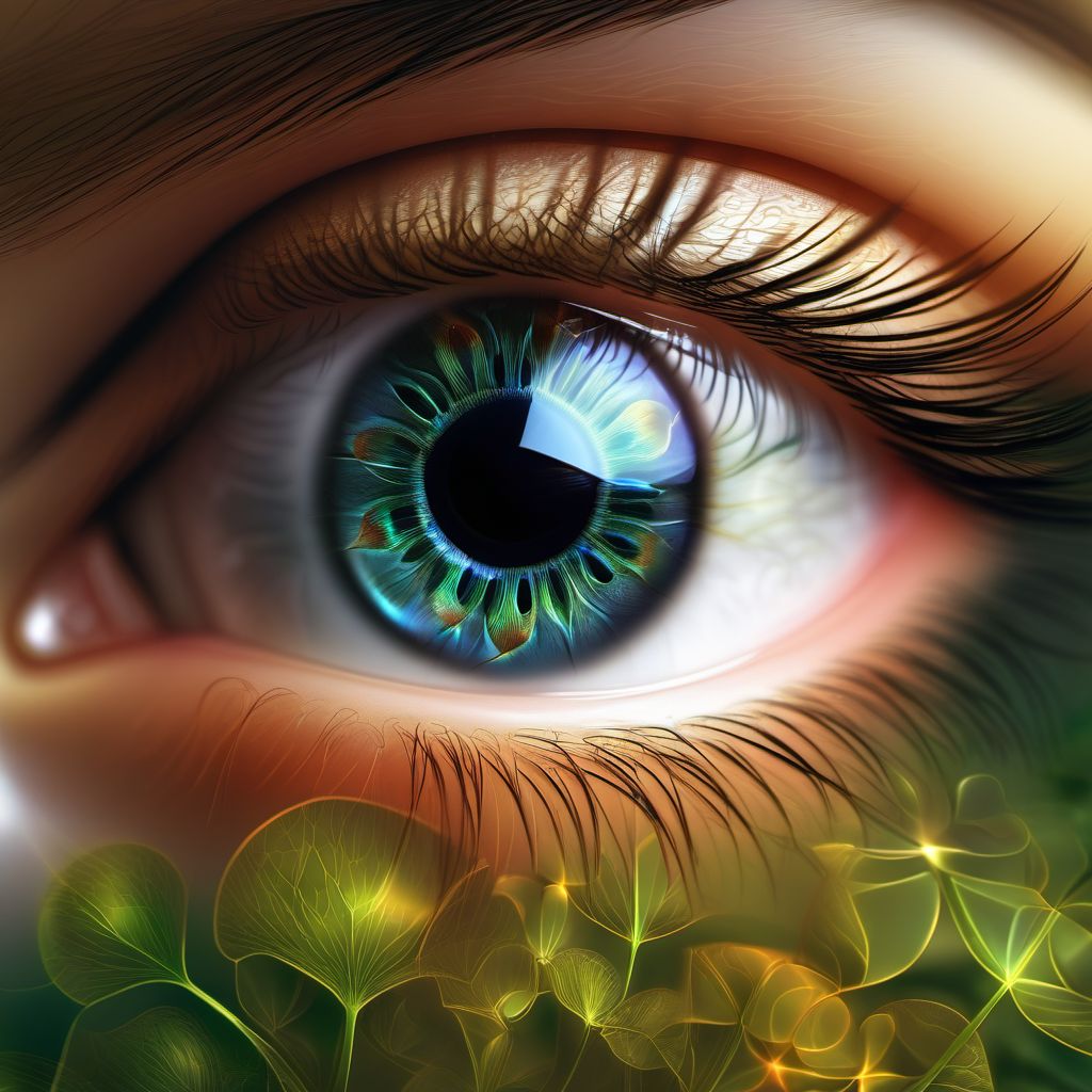 Minor opacity of cornea digital illustration