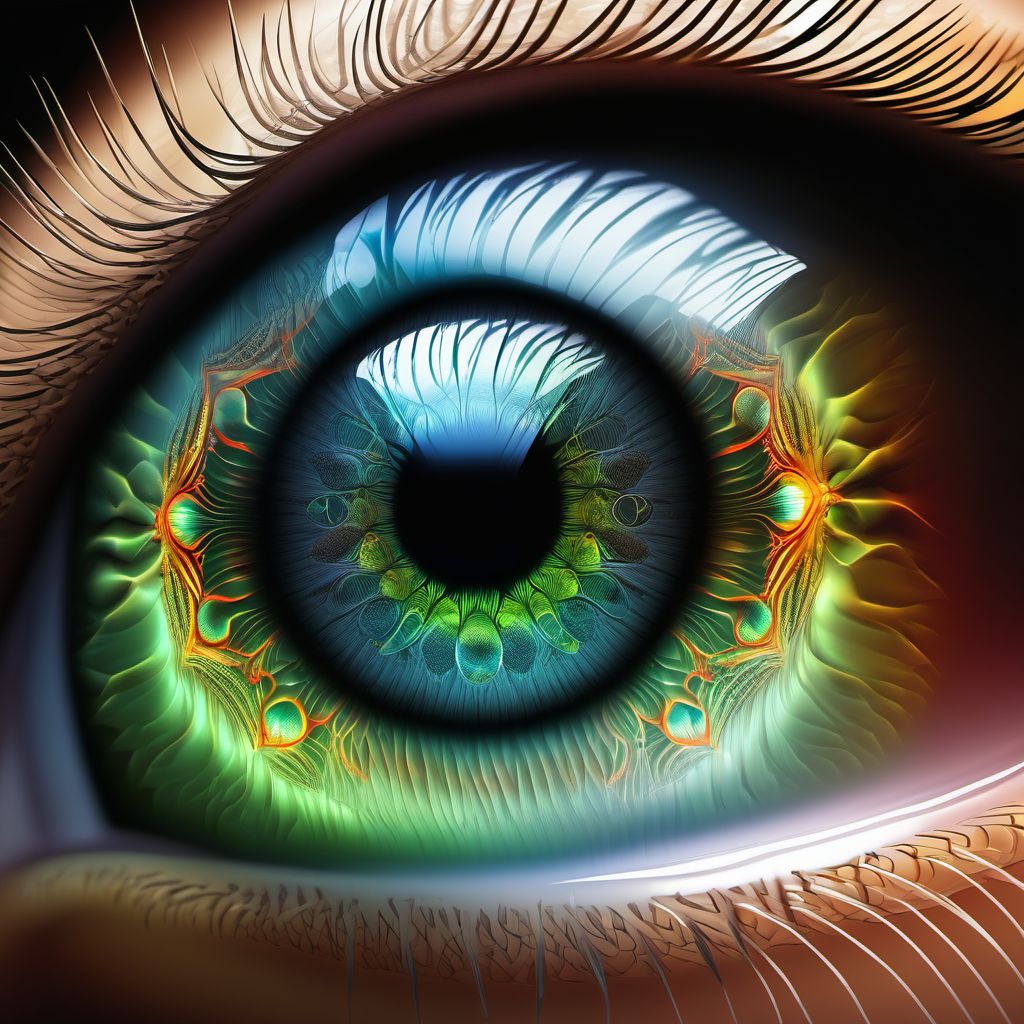 Peripheral opacity of cornea digital illustration