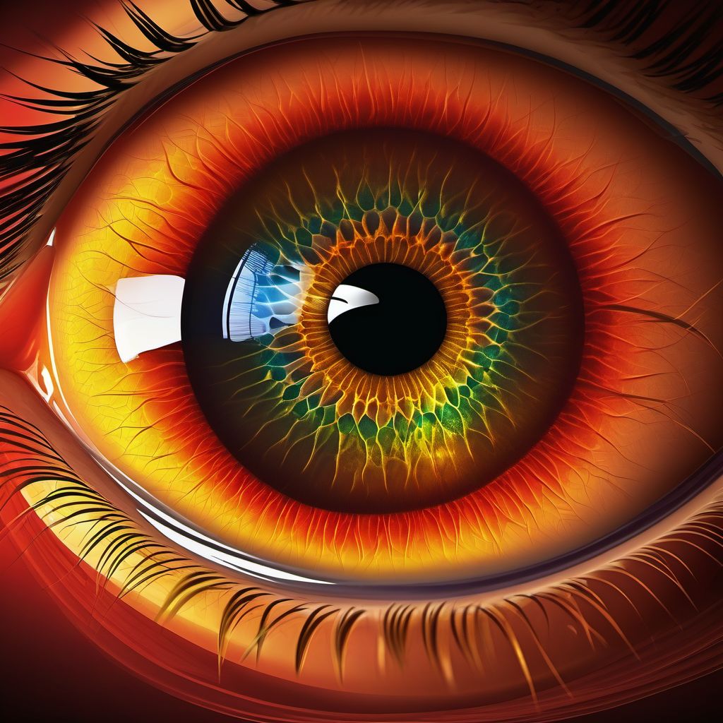 Stromal corneal pigmentations digital illustration
