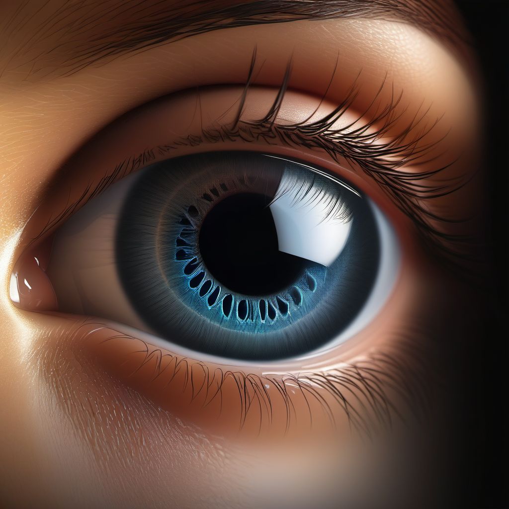 Other and unspecified corneal edema digital illustration