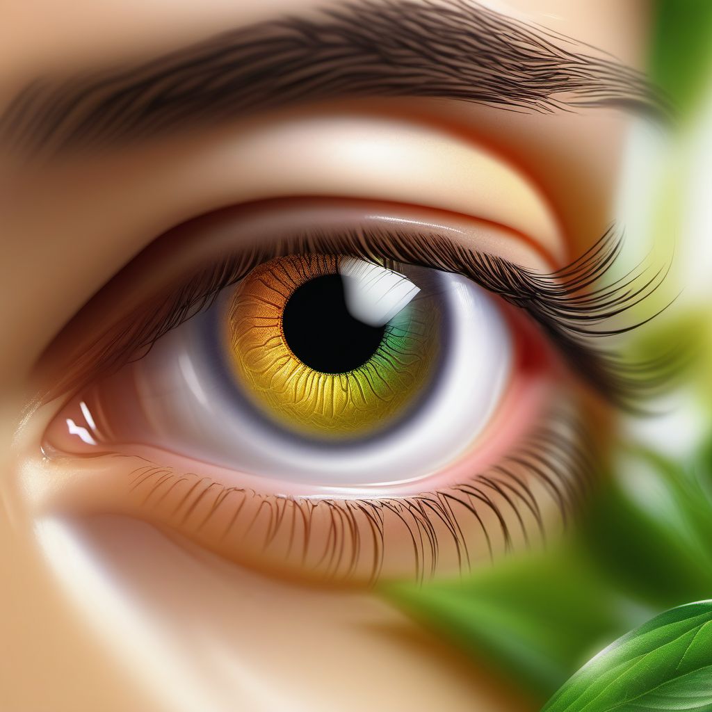 Corneal edema secondary to contact lens digital illustration