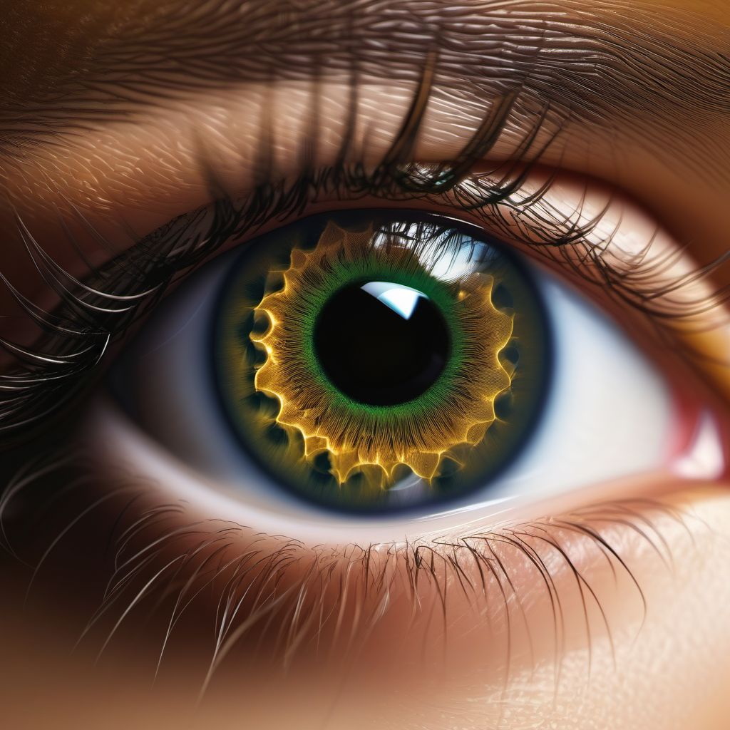 Idiopathic corneal edema digital illustration
