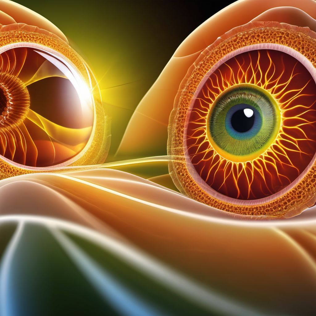 Changes of corneal membranes digital illustration