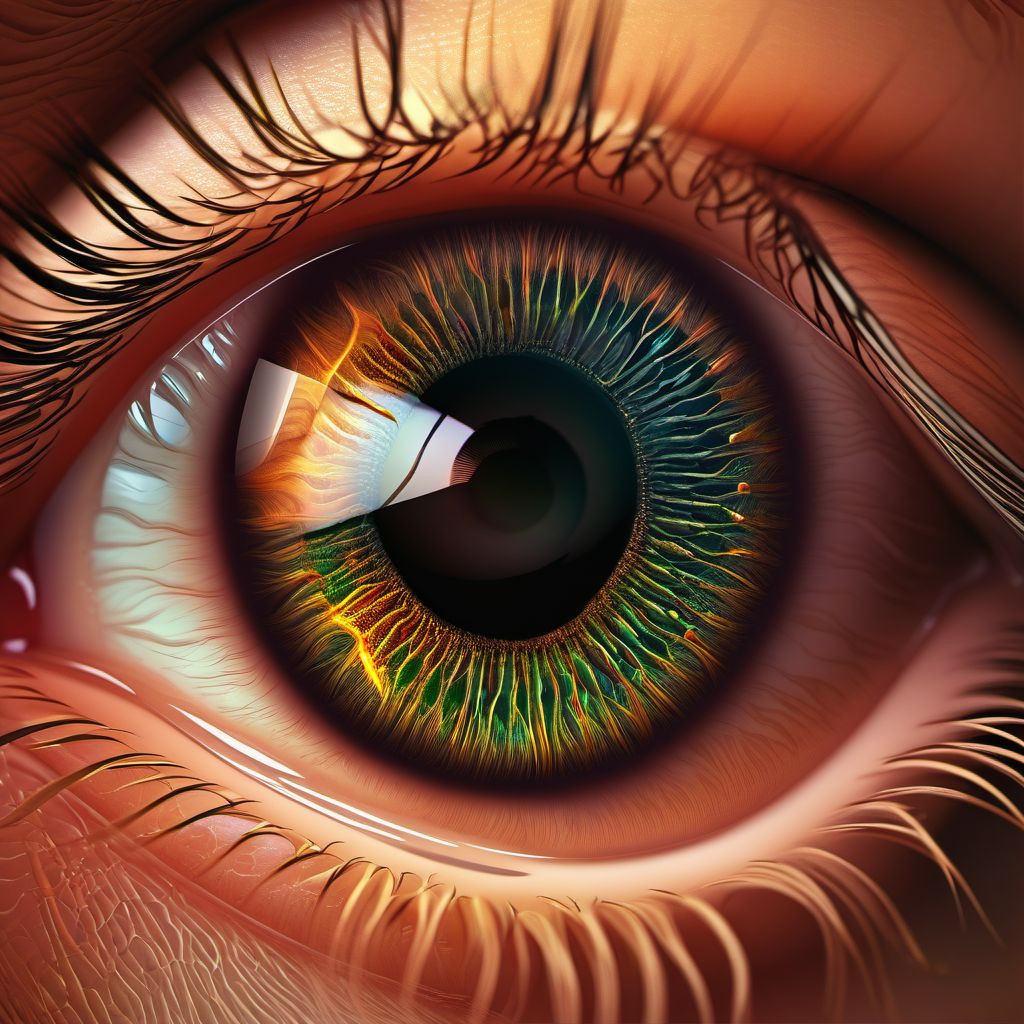 Peripheral corneal degeneration digital illustration