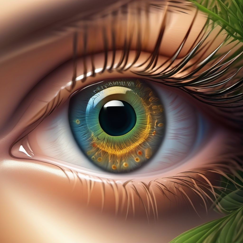 Anesthesia and hypoesthesia of cornea digital illustration