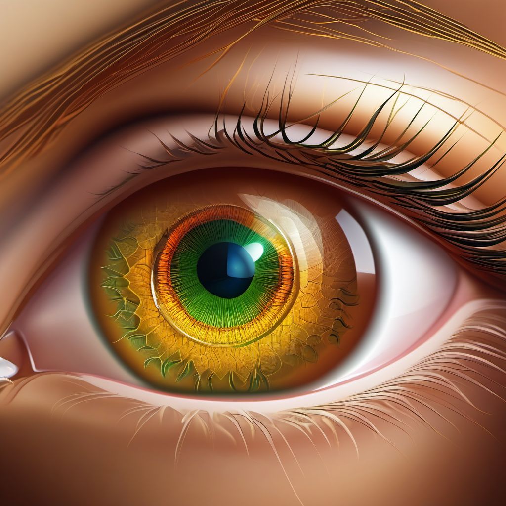 Recurrent acute iridocyclitis digital illustration