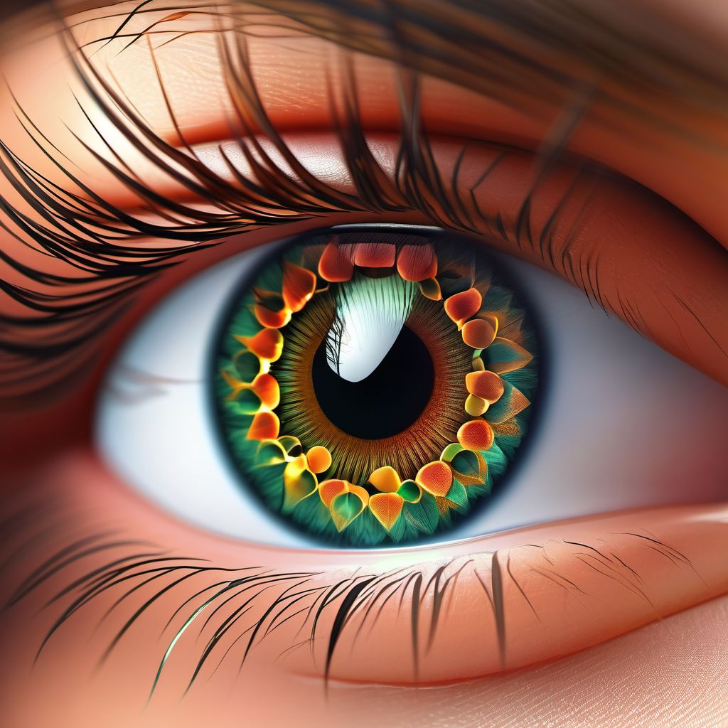 Chronic iridocyclitis digital illustration