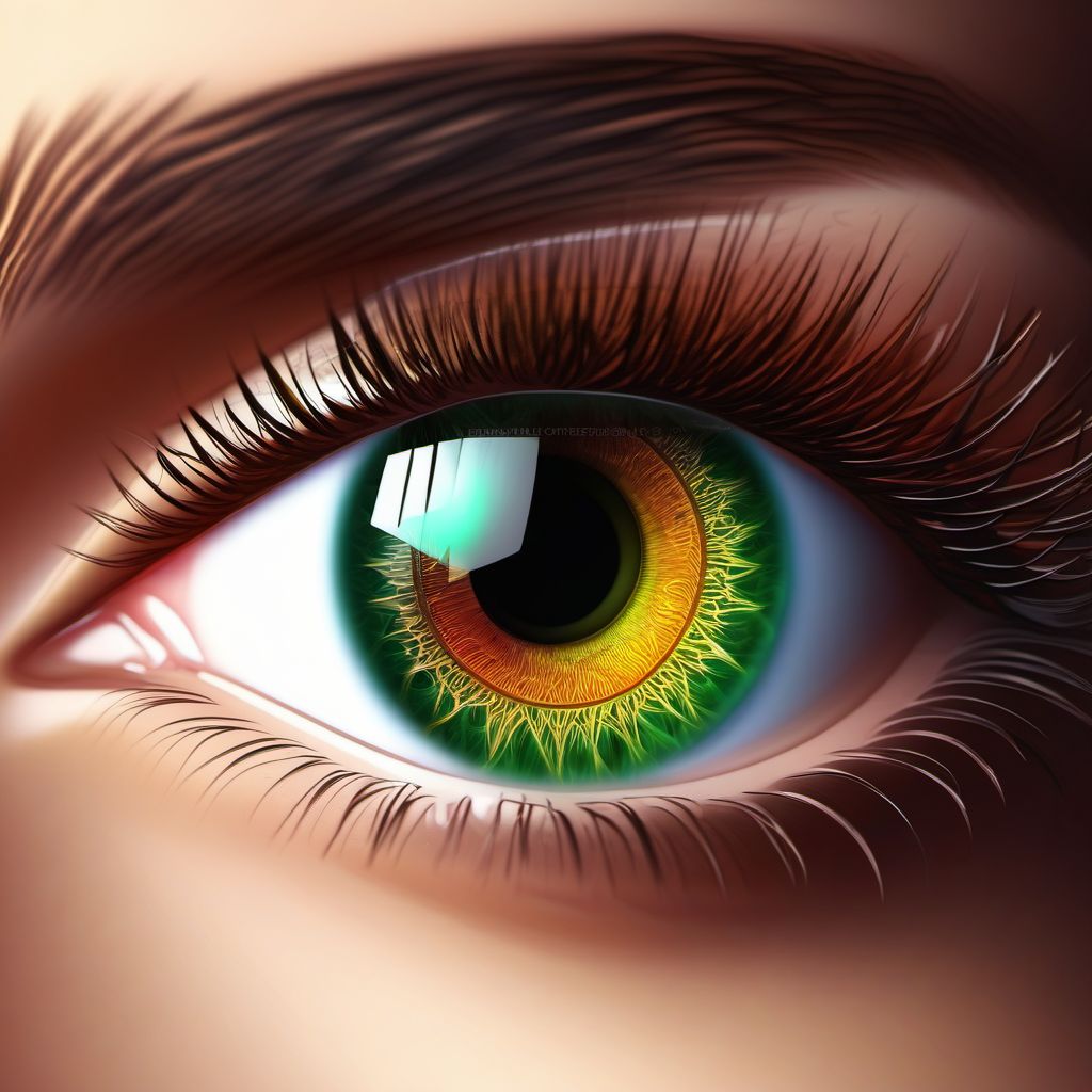 Lens-induced iridocyclitis digital illustration