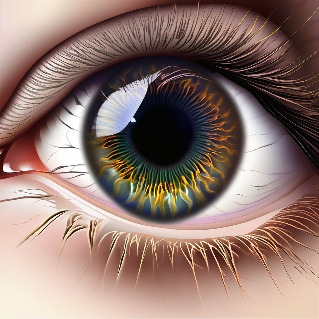 Other disorders of iris and ciliary body digital illustration