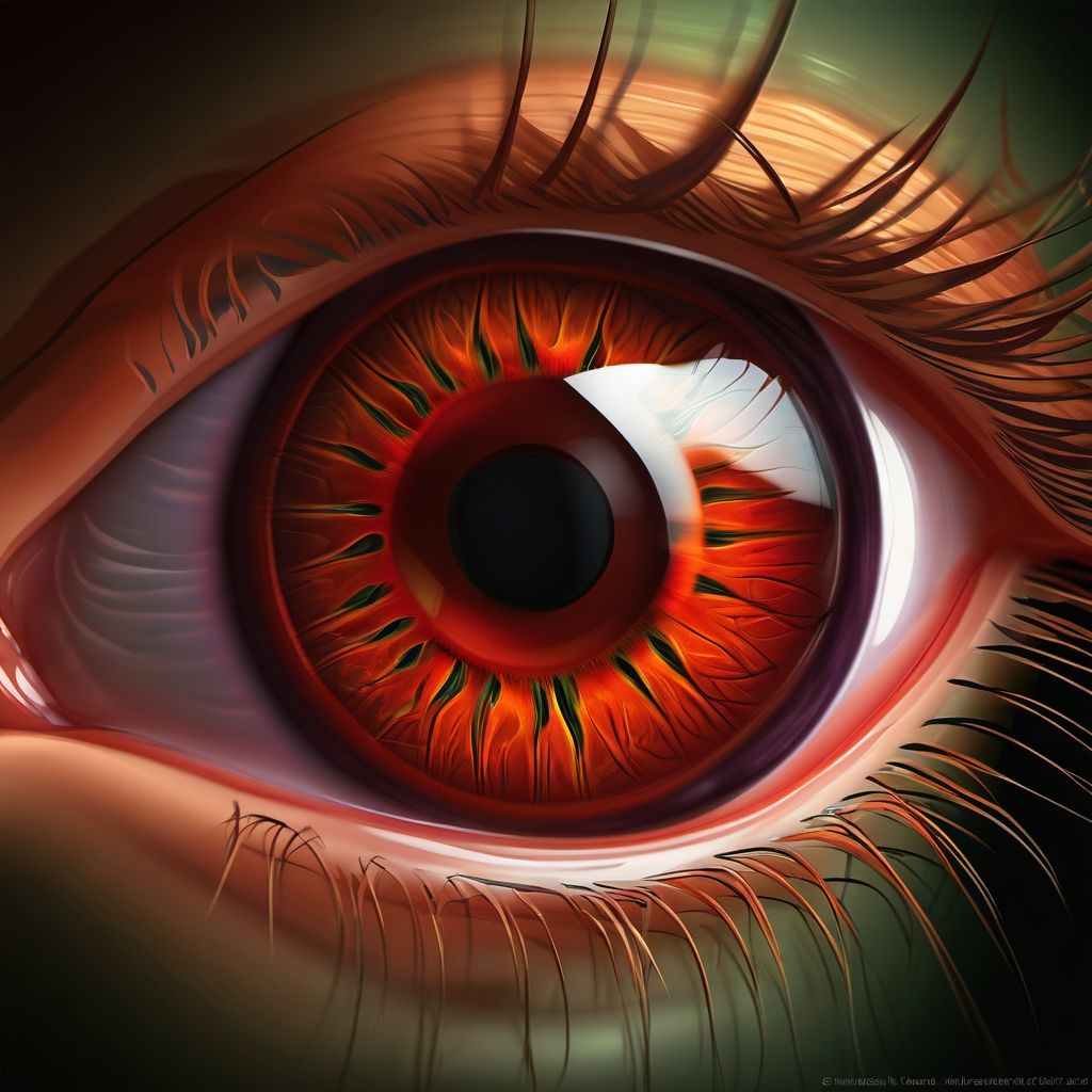 Hyphema digital illustration