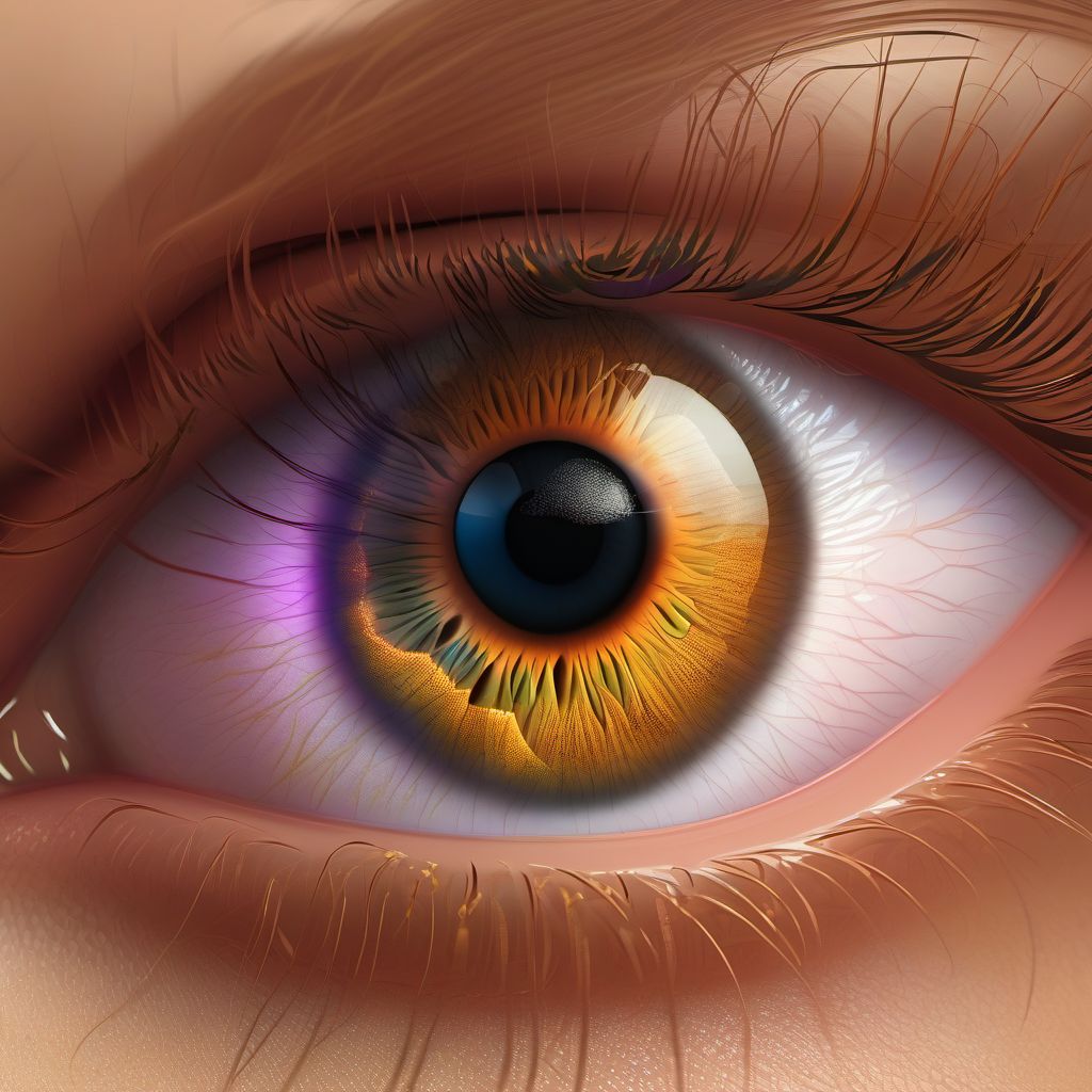 Degeneration of iris (pigmentary) digital illustration