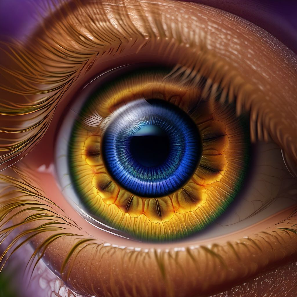 Posterior synechiae (iris) digital illustration