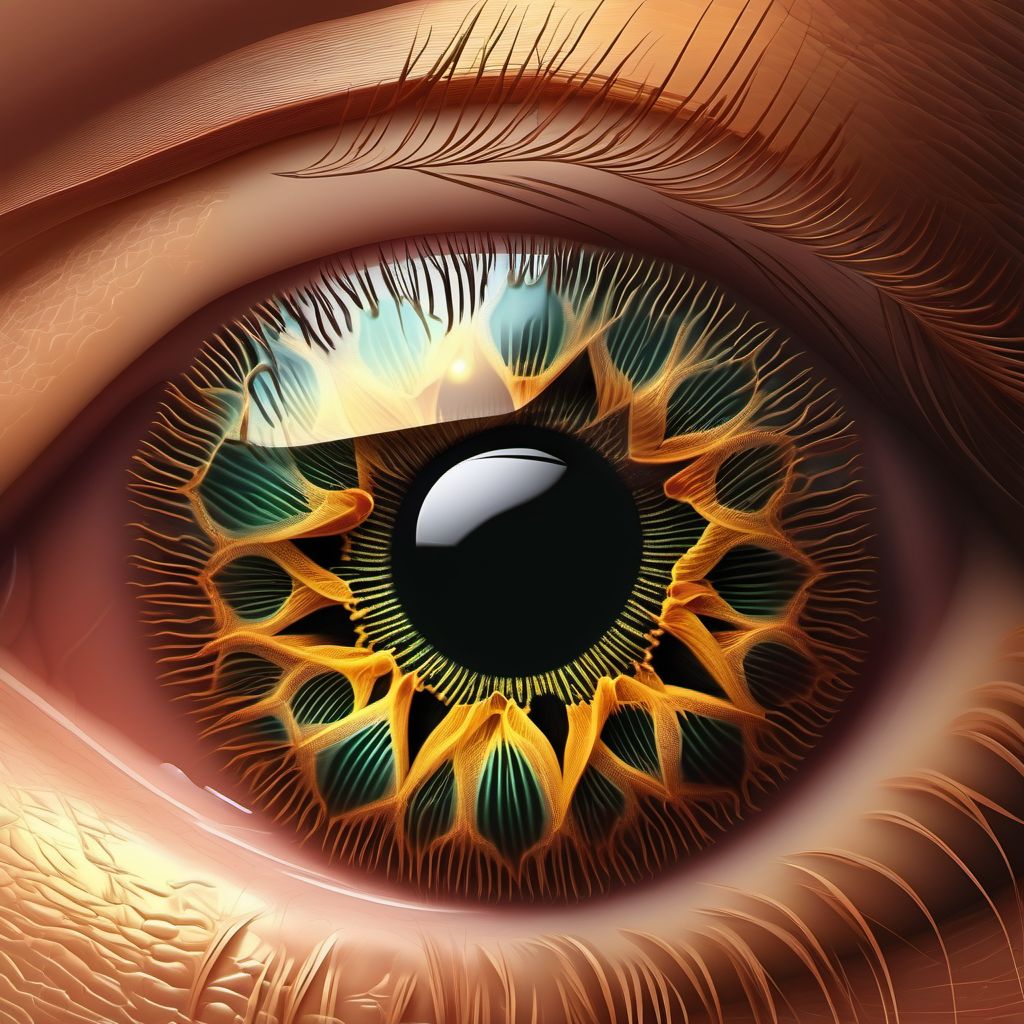 Other specified disorders of iris and ciliary body digital illustration