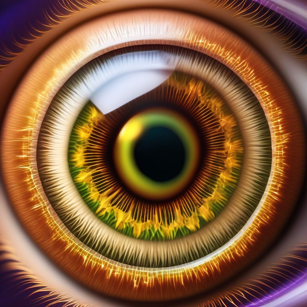 Unspecified disorder of iris and ciliary body digital illustration