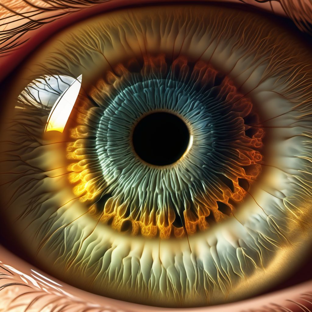 Cortical age-related cataract digital illustration