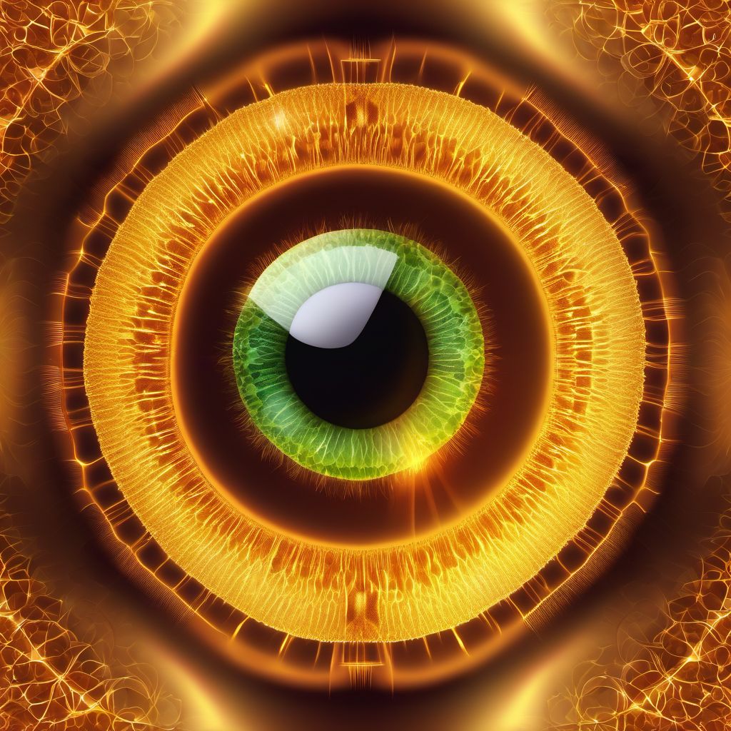 Age-related nuclear cataract digital illustration