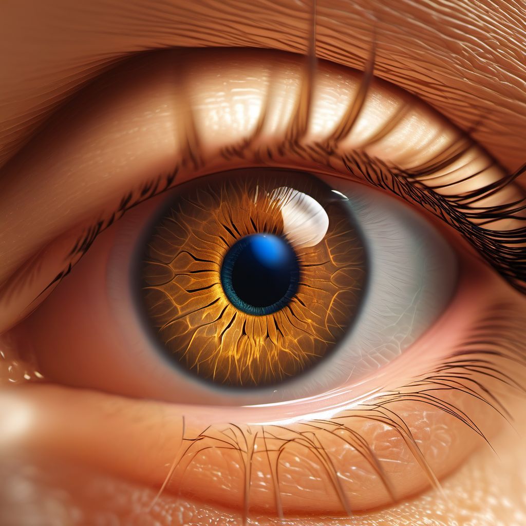 Age-related cataract, morgagnian type digital illustration