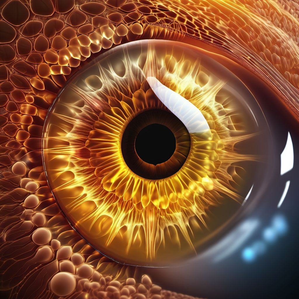 Combined forms of age-related cataract digital illustration