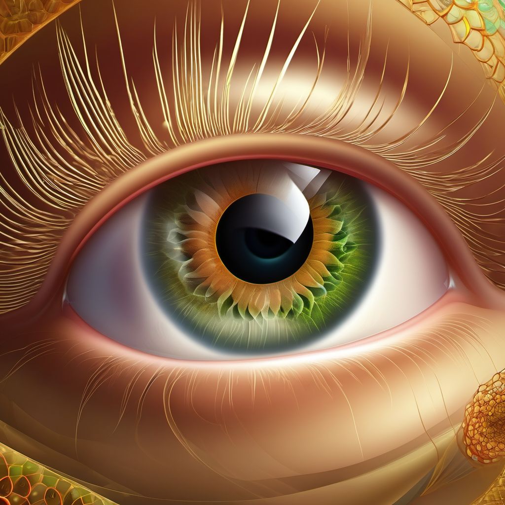 Infantile and juvenile cataract digital illustration