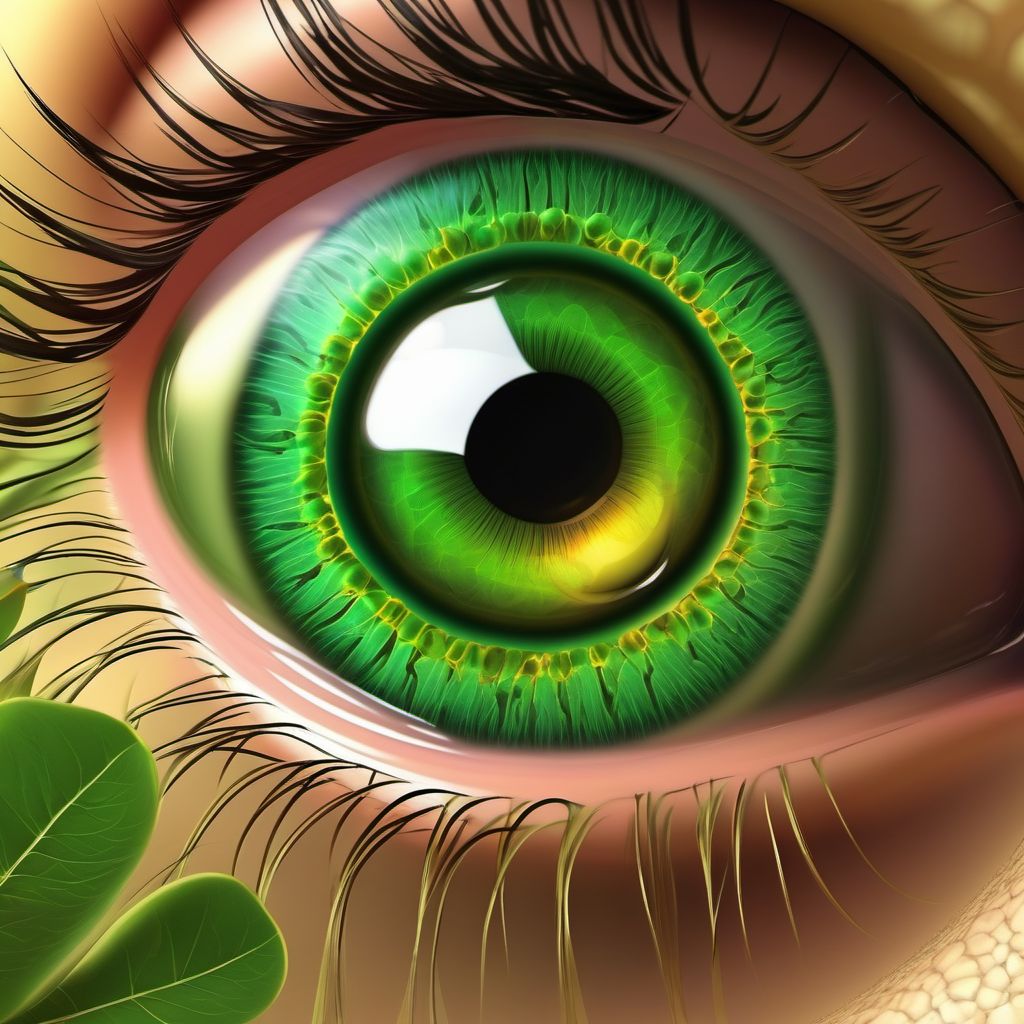 Infantile and juvenile nuclear cataract digital illustration