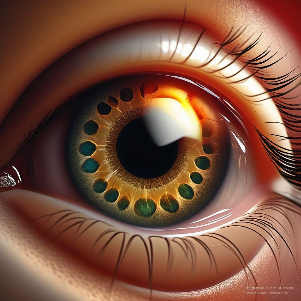 Posterior subcapsular polar infantile and juvenile cataract digital illustration