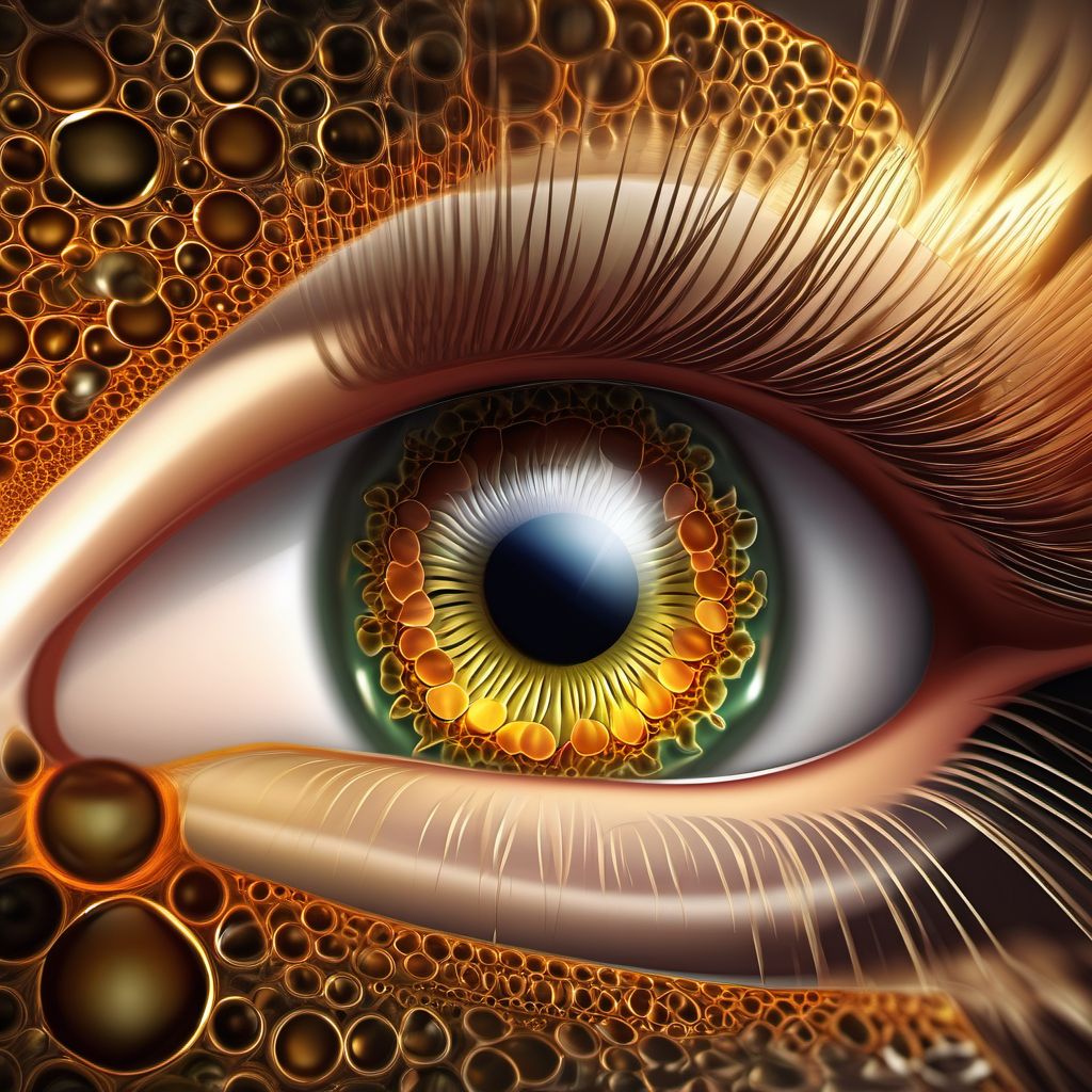 Unspecified traumatic cataract digital illustration