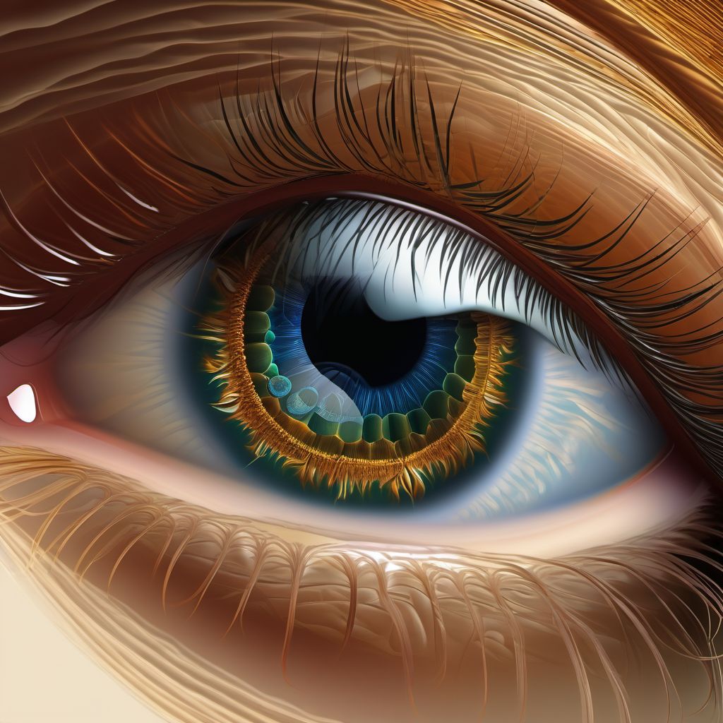 Complicated cataract digital illustration