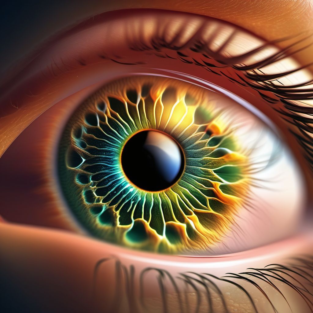 Drug-induced cataract digital illustration