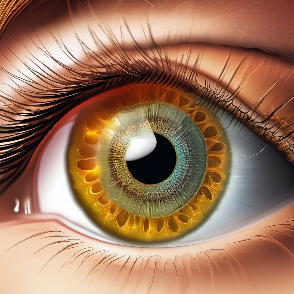 Secondary cataract digital illustration