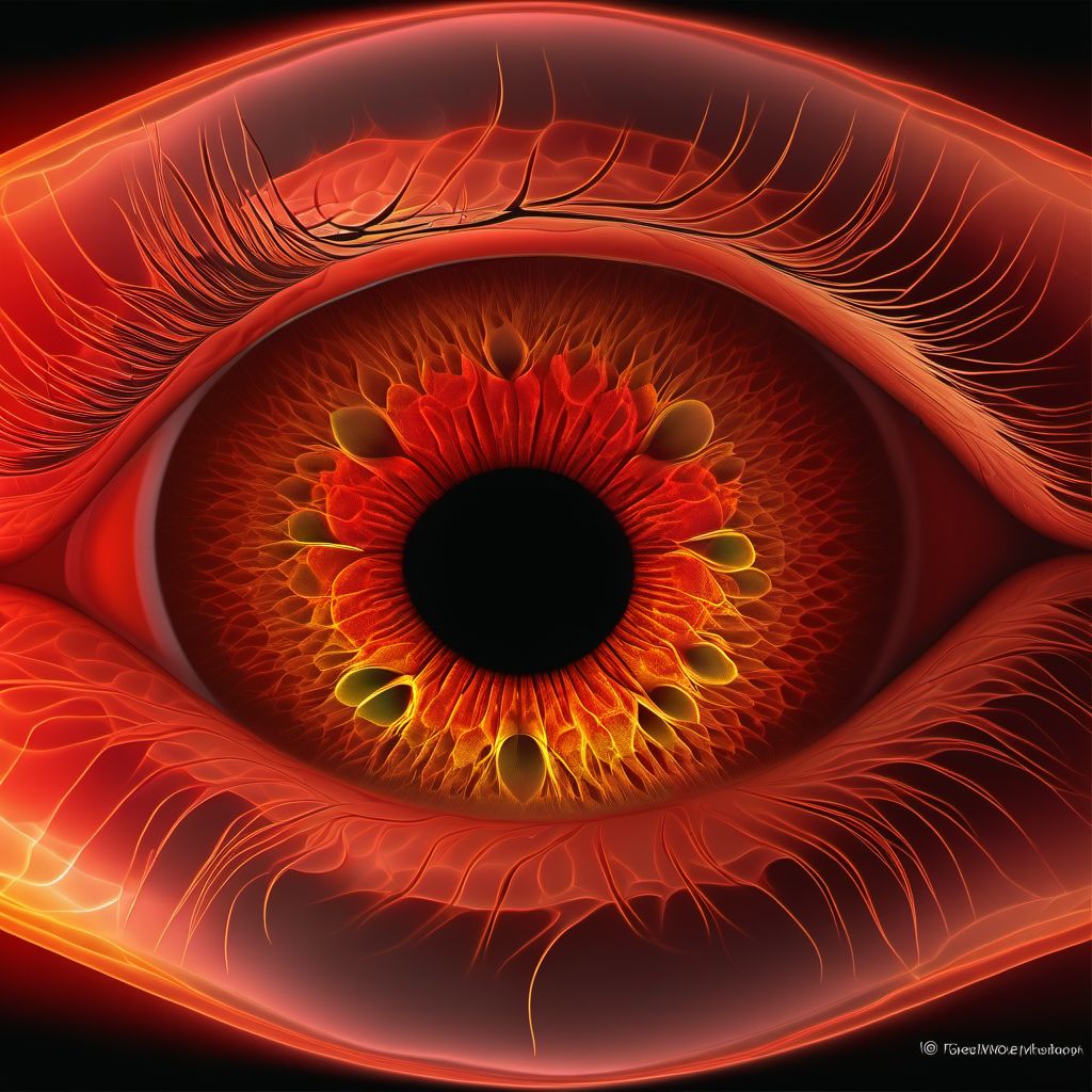 Focal chorioretinal inflammation, juxtapapillary digital illustration