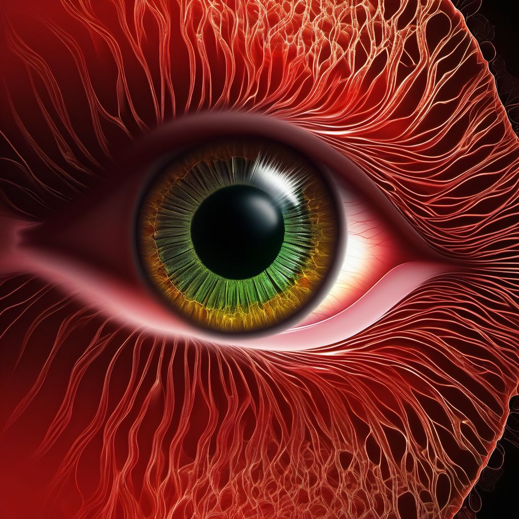 Focal chorioretinal inflammation of posterior pole digital illustration