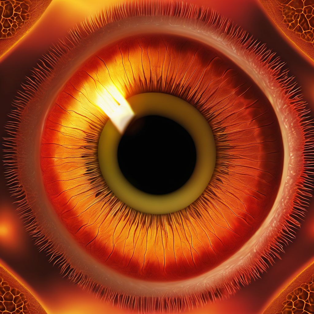 Focal chorioretinal inflammation, macular or paramacular digital illustration