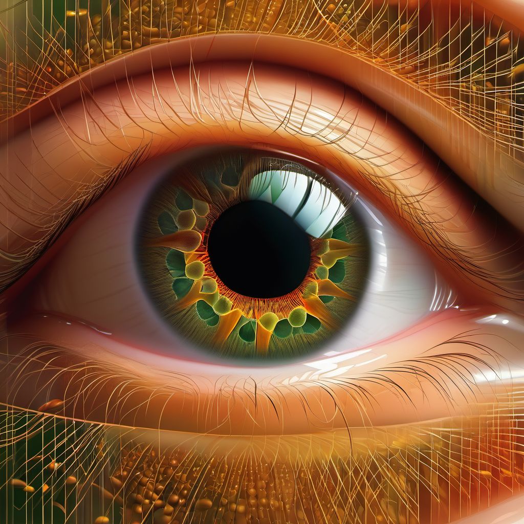 Hereditary choroidal dystrophy digital illustration