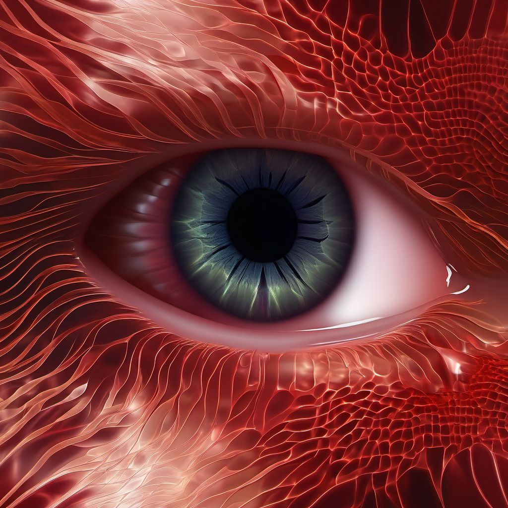 Unspecified choroidal hemorrhage digital illustration