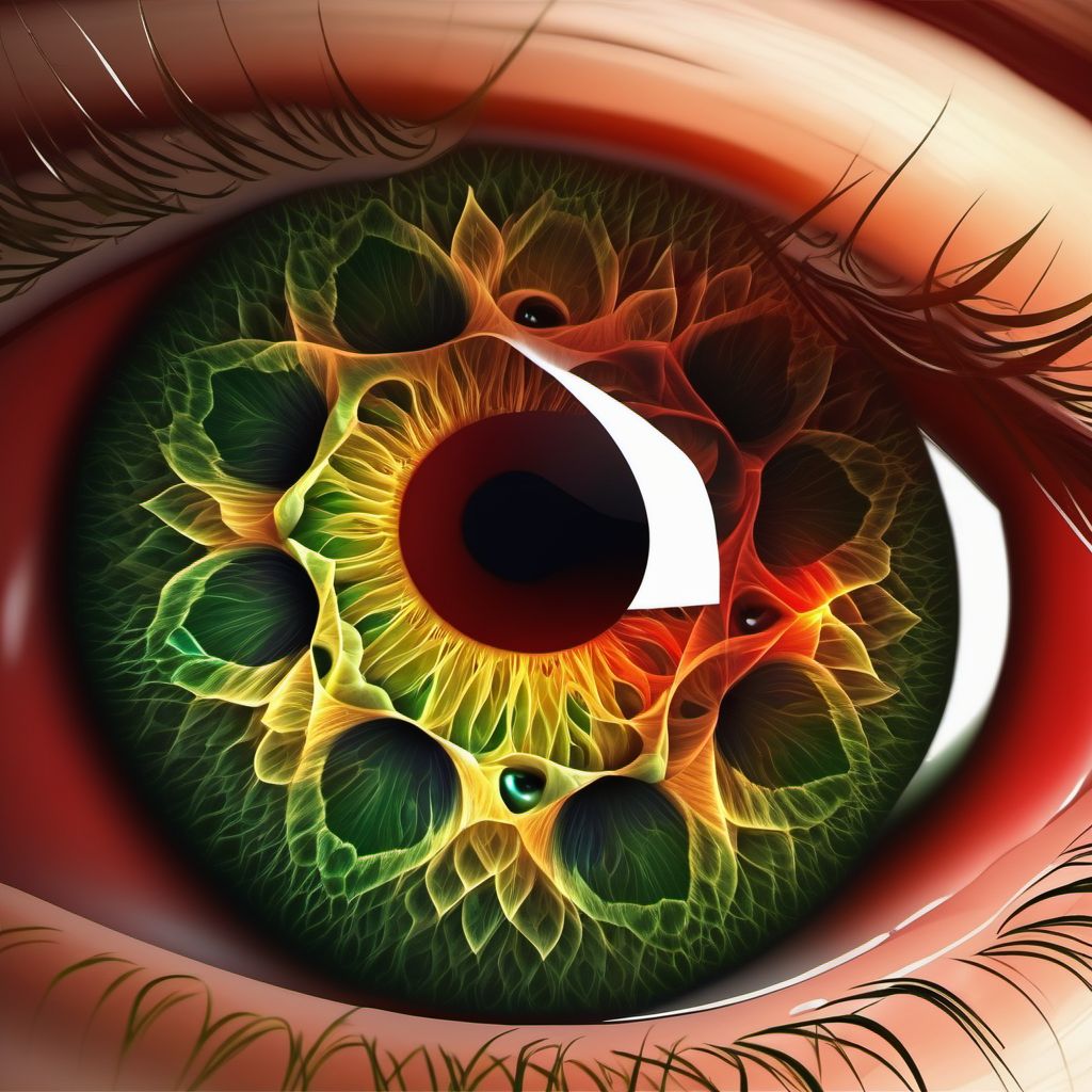 Expulsive choroidal hemorrhage digital illustration