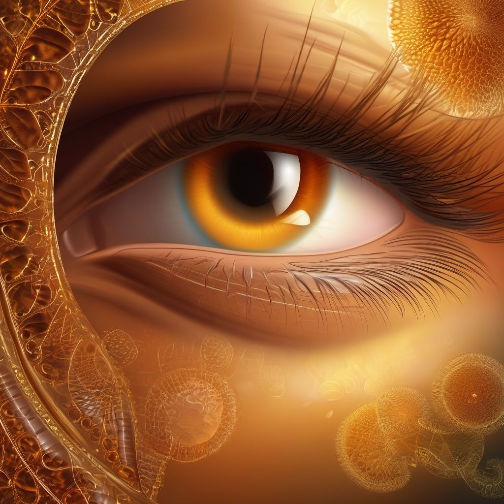 Retinal detachments and breaks digital illustration