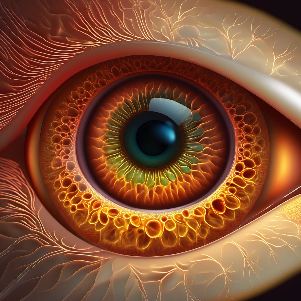 Parasitic cyst of retina digital illustration