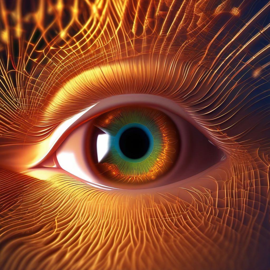 Retinal breaks without detachment digital illustration