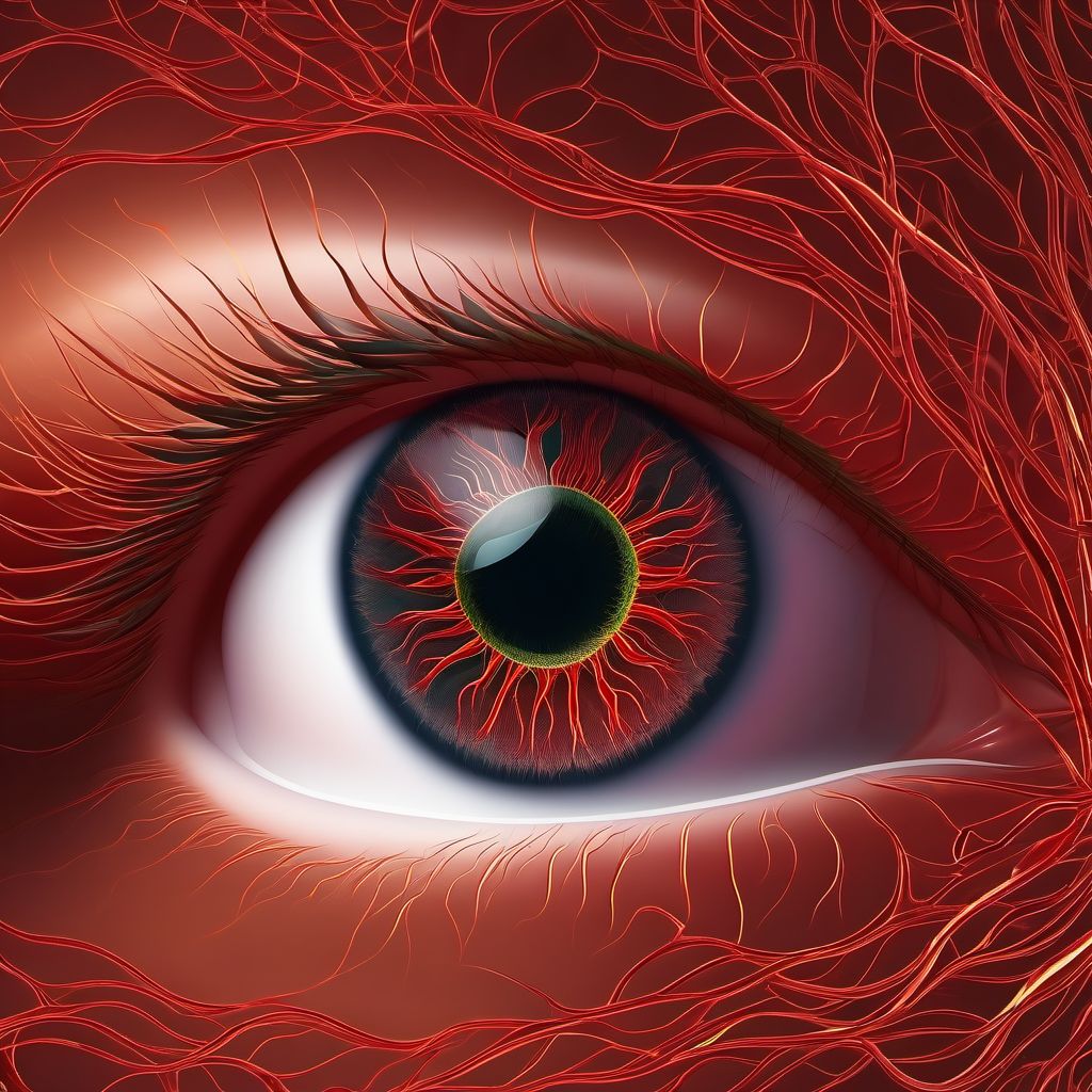 Retinal vascular occlusions digital illustration