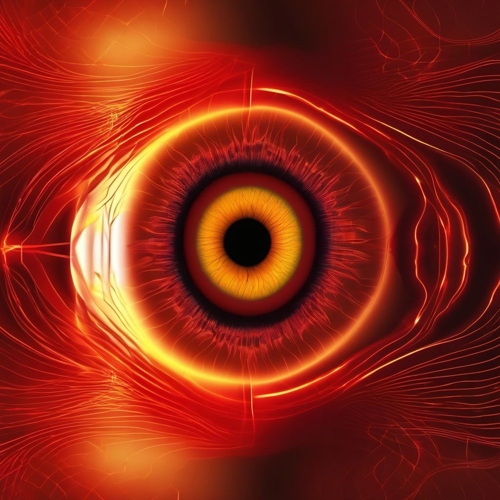 Transient retinal artery occlusion digital illustration