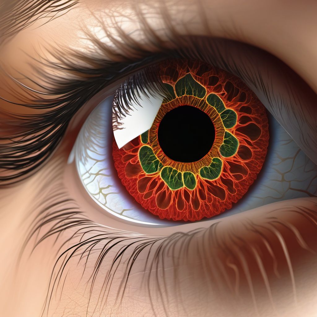 Central retinal vein occlusion, bilateral digital illustration