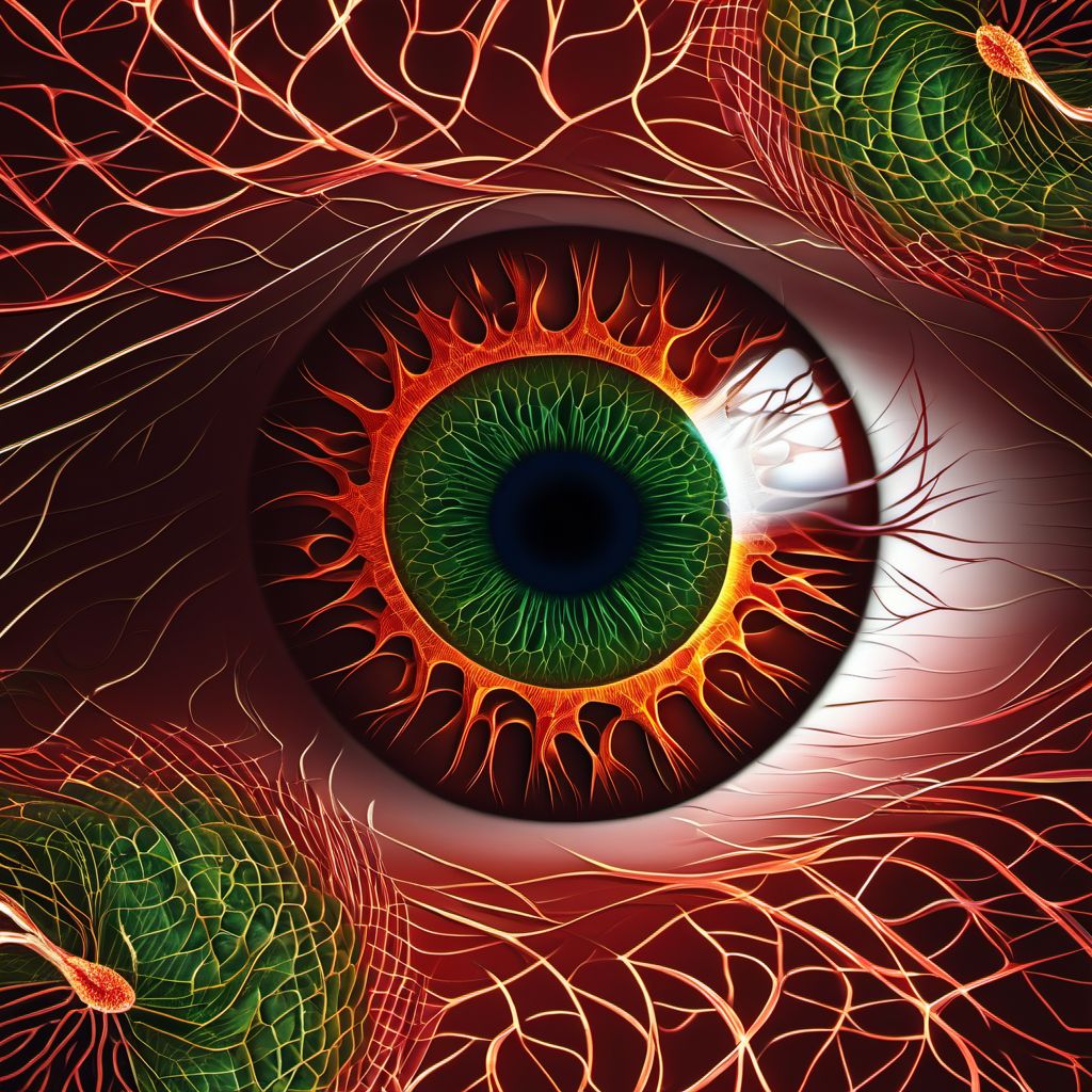 Unspecified retinal vascular occlusion digital illustration