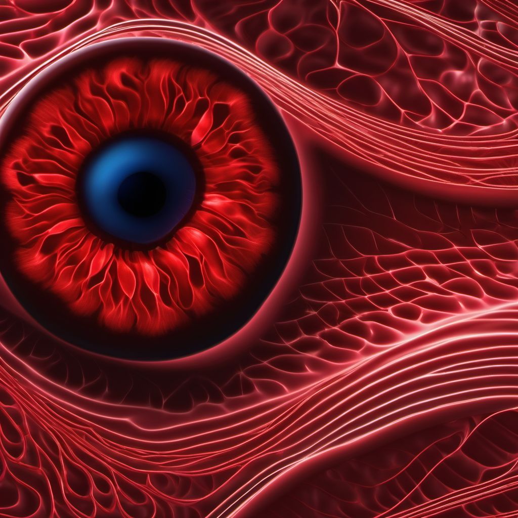 Retinal micro-aneurysms, unspecified digital illustration
